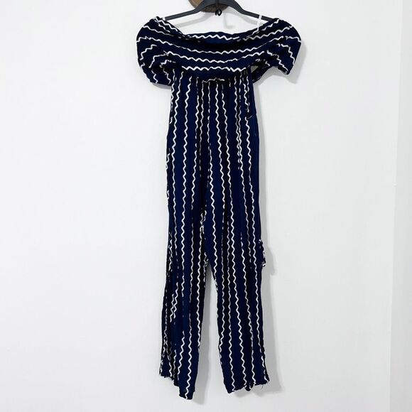 Tiare Hawaii Osaka Jumpsuit Rayon Zigzag Pattern Lightweight Summer ONE SIZE - Picture 4 of 10